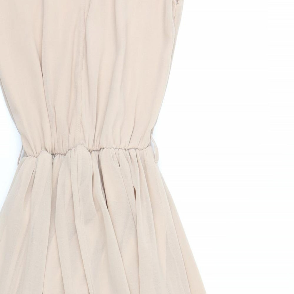 Rare Womens Beige Fit & Flare Size 6 - Dipped Hem