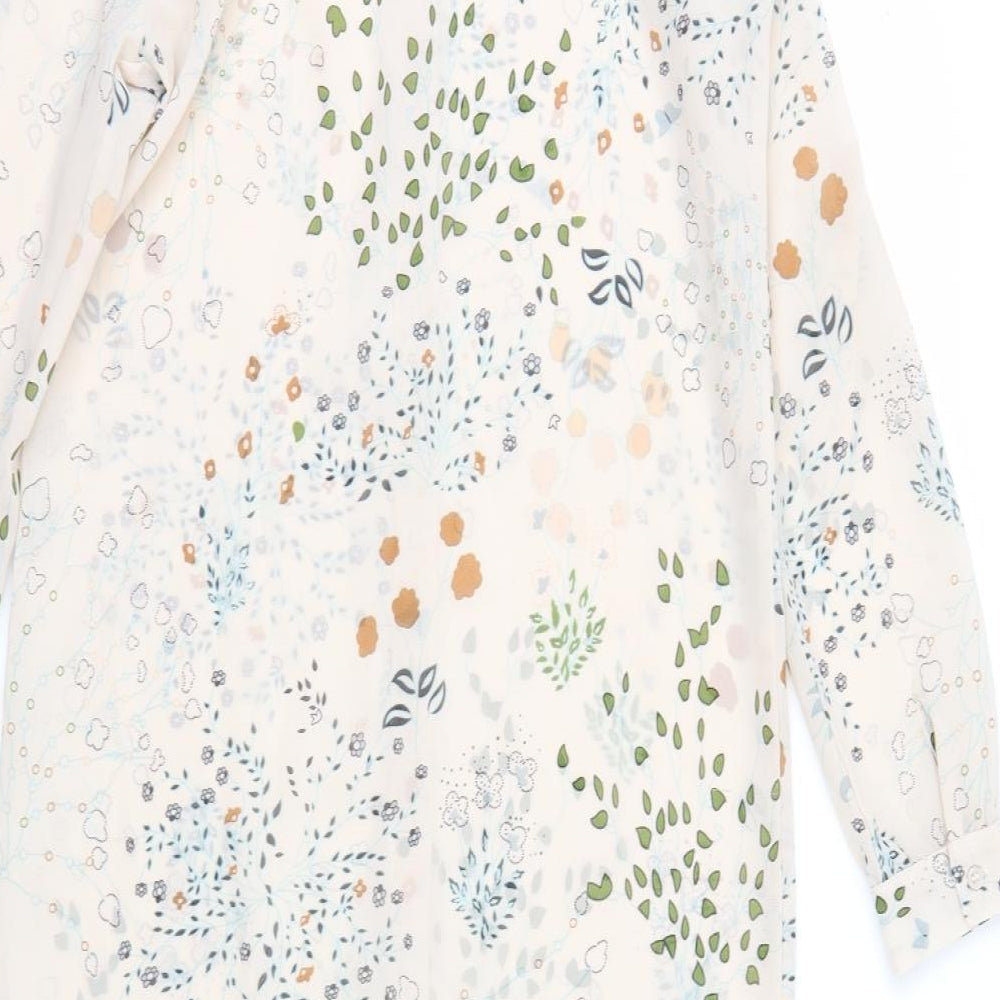 Vera Moda Womens Beige Floral Basic Button-Up Size XS