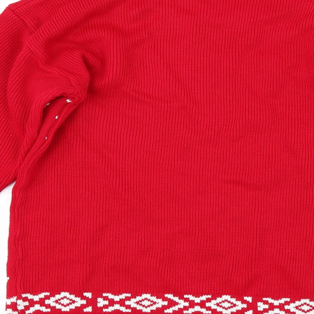 Internacionale Womens Red Pullover Jumper Size M - CHRISMTAS