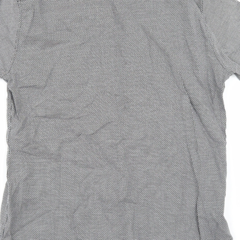 Topman Mens Blue Check Button-Up Size L