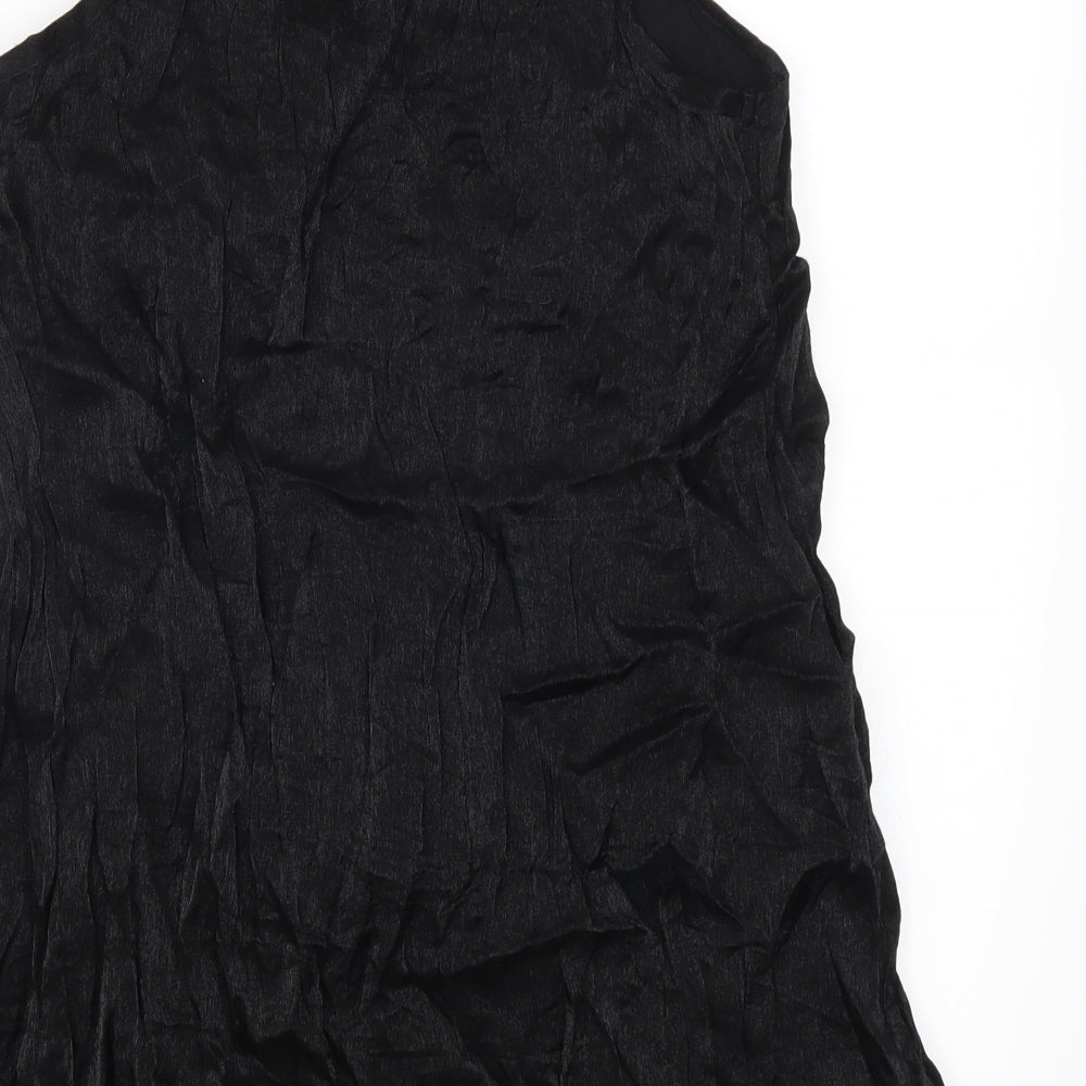 Mela Loves London Womens Black Tank Dress Size M - Fabric Flower