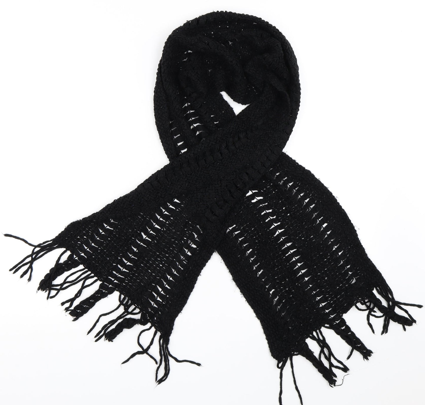 Preworn Womens Black Scarf