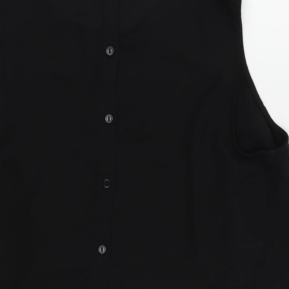 New Look Womens Black Basic Blouse Size 12