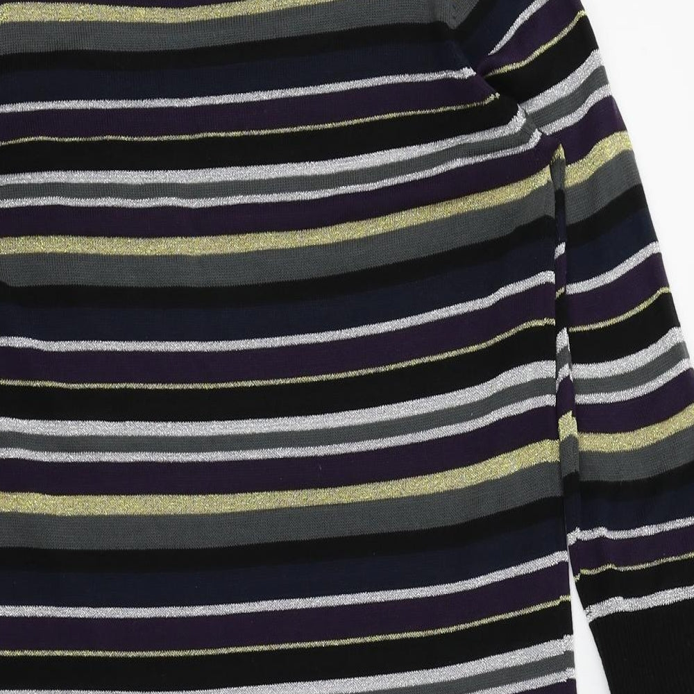Soaked in Luxury Womens Multicoloured Striped Pullover Jumper Size M
