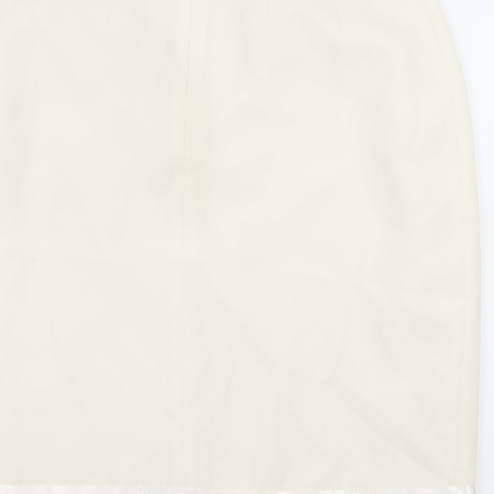 AMARANTO Womens White A-Line Skirt Size 32 in