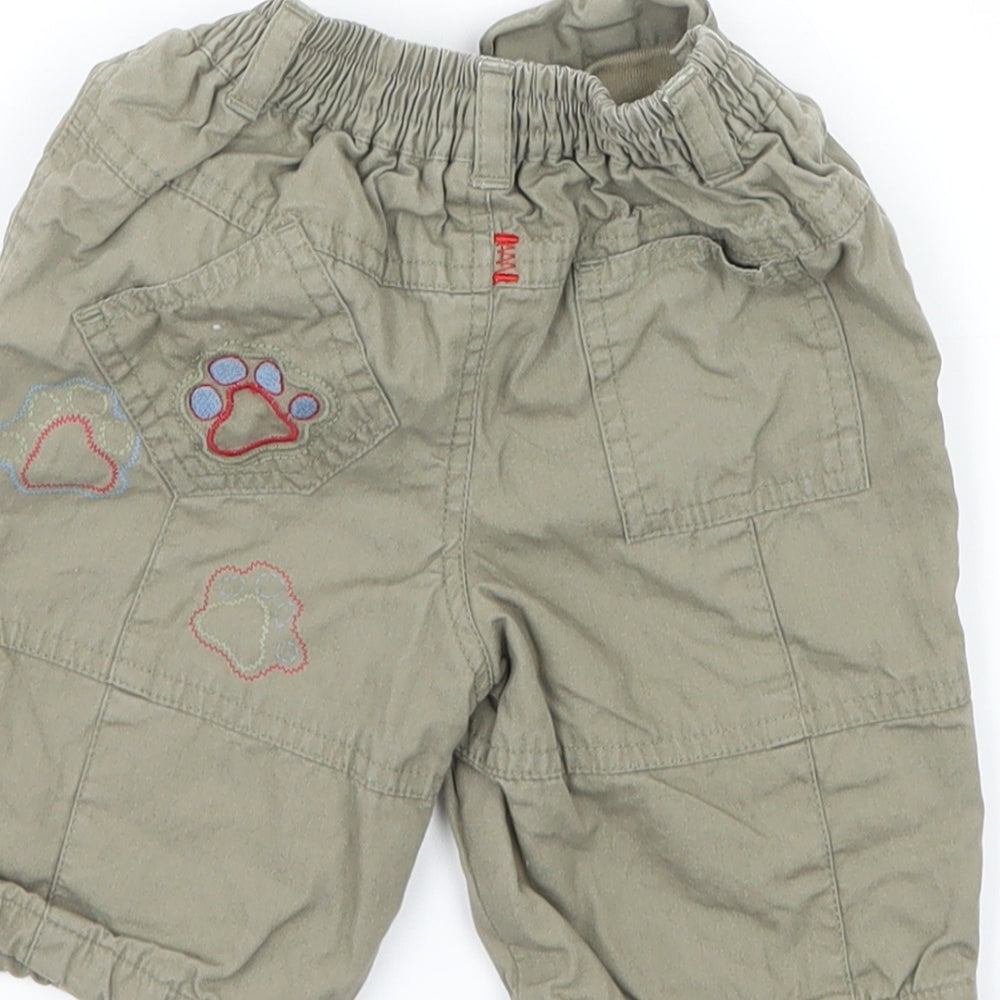 Debenhams Boys Green Cargo Trousers Size 0-3 Months