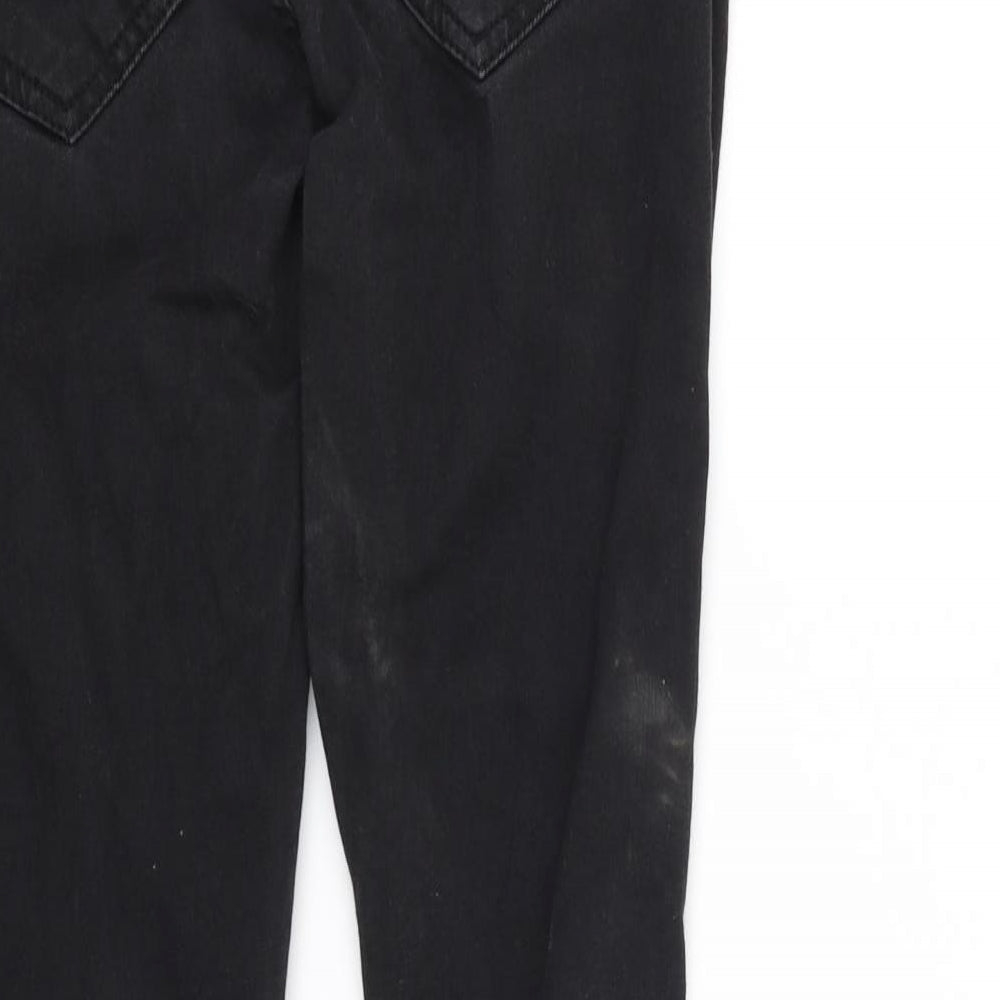 pre worn Womens Black Straight Jeans Size S L30 in
