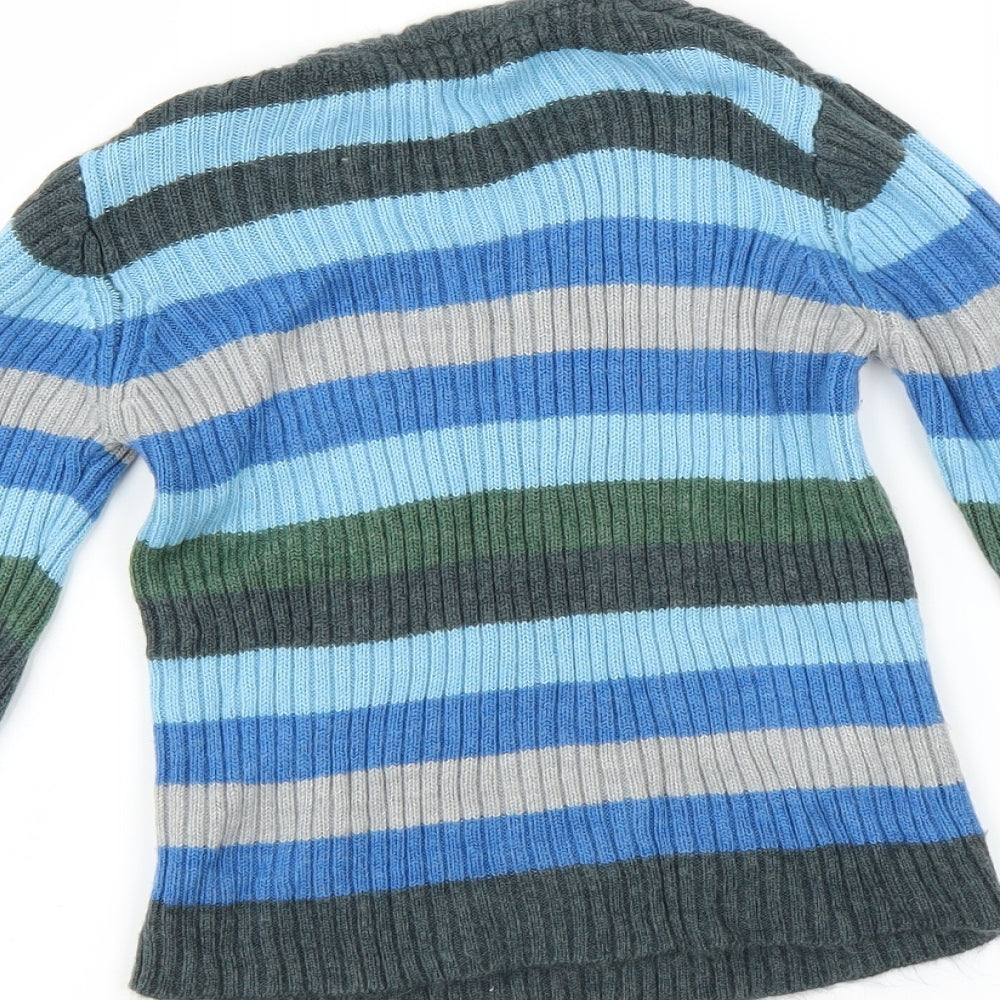 Pep & Co Boys Blue Striped Pullover Jumper Size 5-6 Years