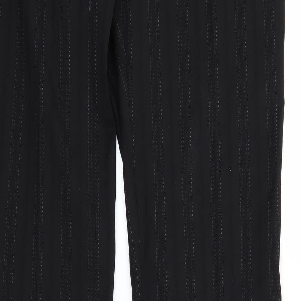 NEXT Womens Black Striped Sweatpants Trousers Size 8 L30 in