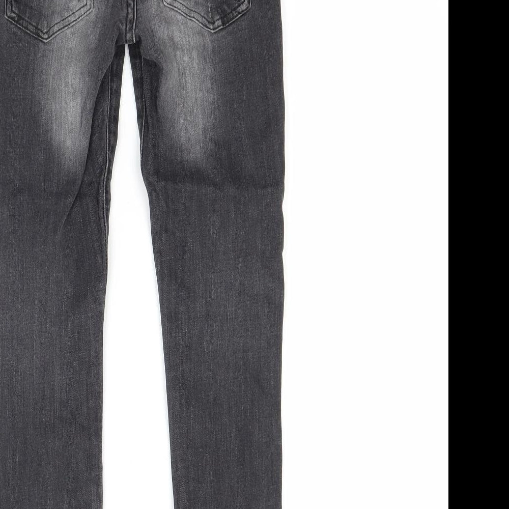 Next Girls Black Denim Skinny Jeans Size 9 Years