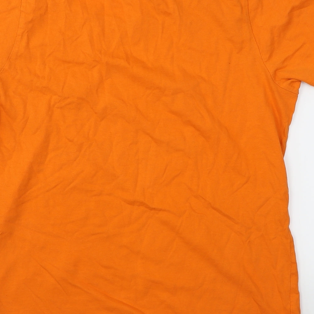 Osaga Womens Orange Basic T-Shirt Size 2XL