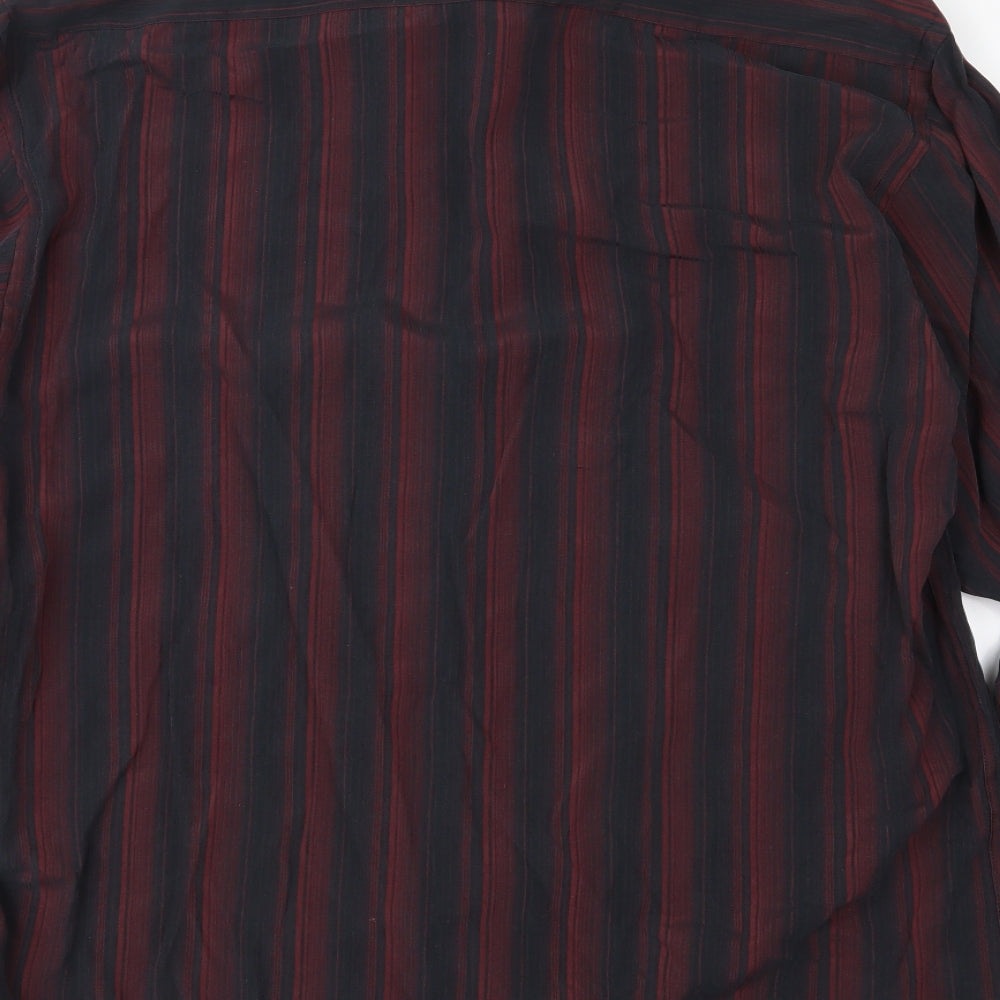 Tom English Mens Red Striped Button-Up Size L