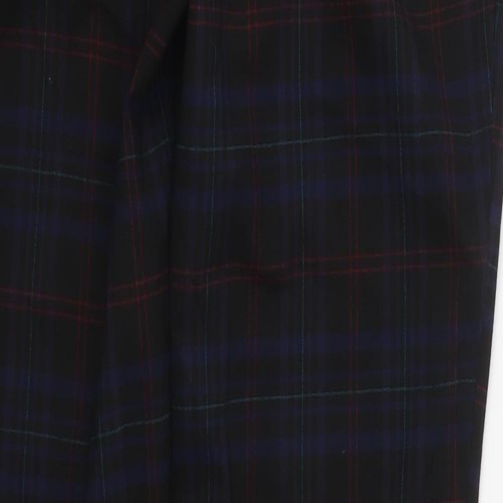 Atmosphere Womens Black Plaid Trousers Size 12 L28 in