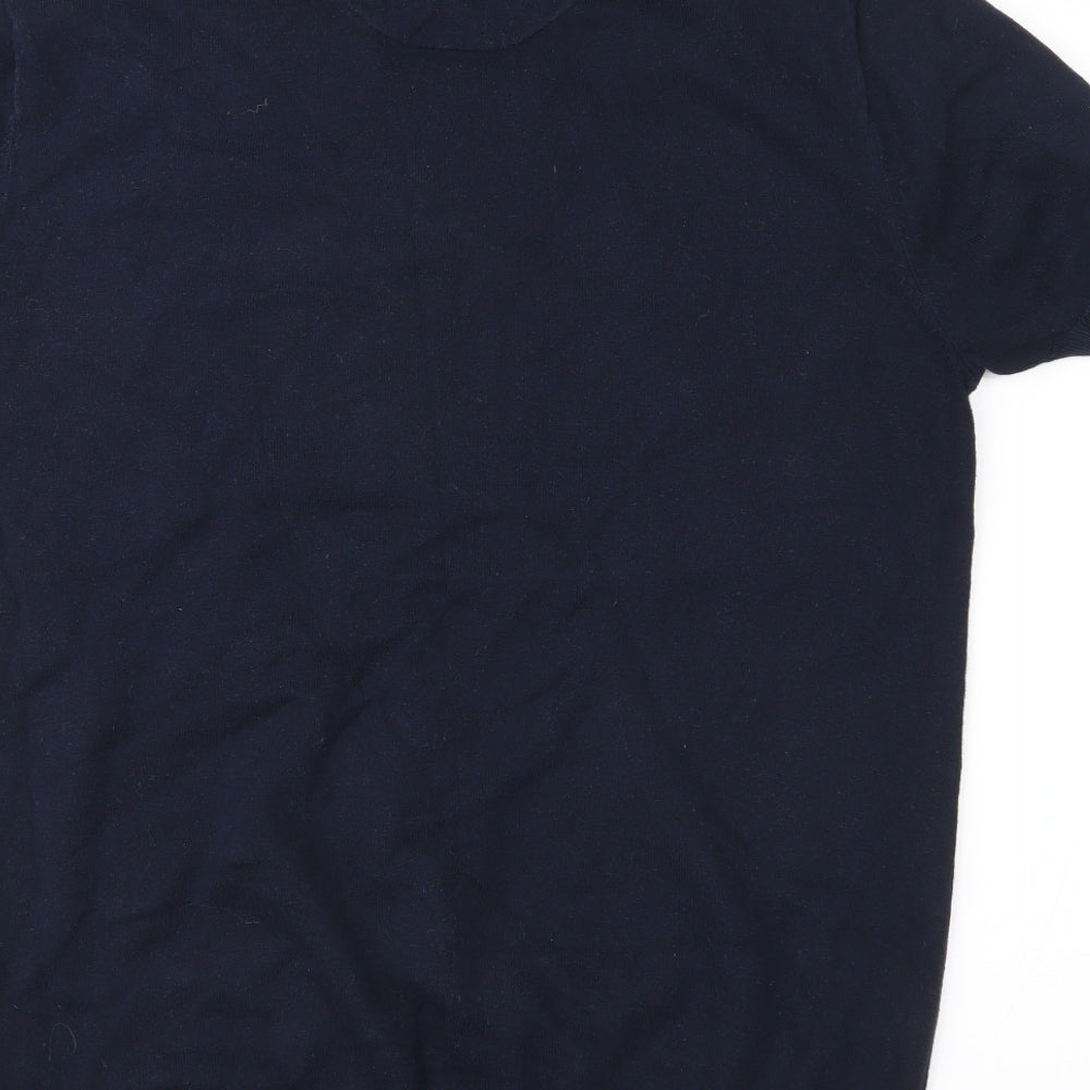 F&F Mens Blue Knit Pullover Jumper Size S
