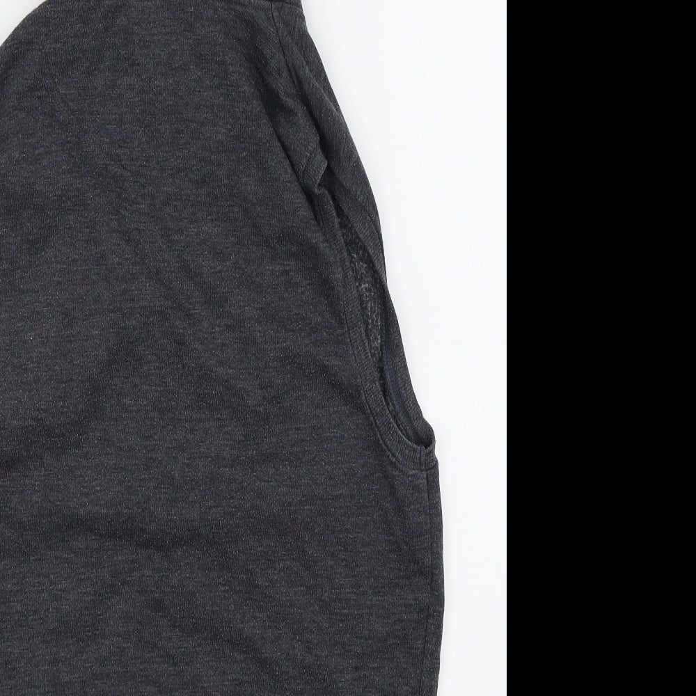 Fabric Mens Grey Full Zip Jumper Size L