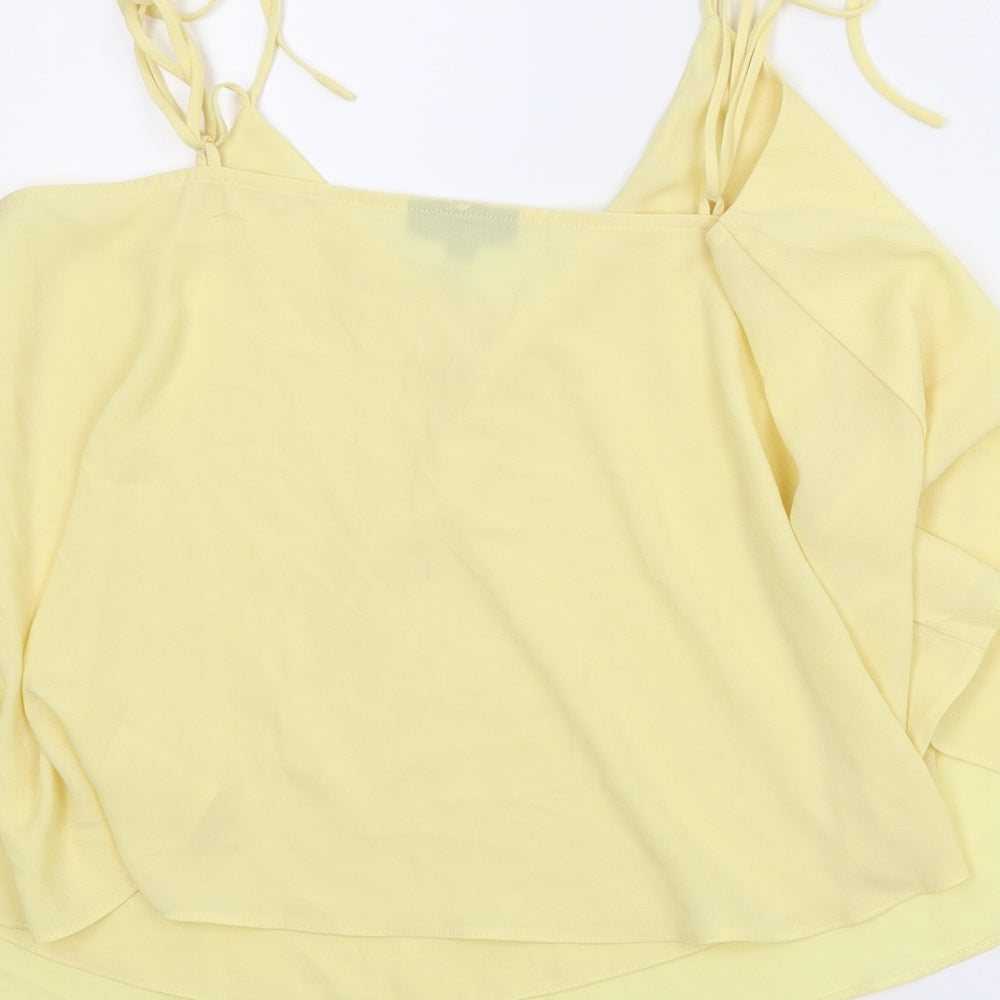 Topshop Womens Yellow Basic Blouse Size 8