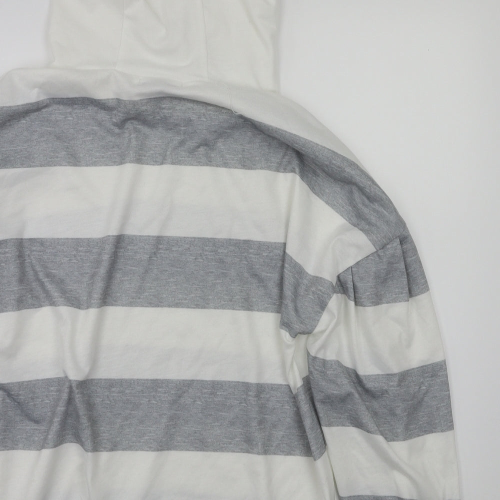 Preworn Womens Grey Striped Pullover Jumper Size M