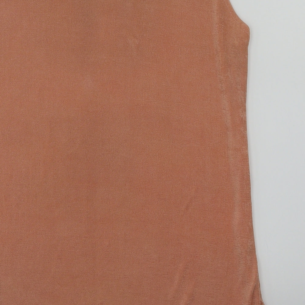zapp clothing Womens Orange Basic T-Shirt Size L