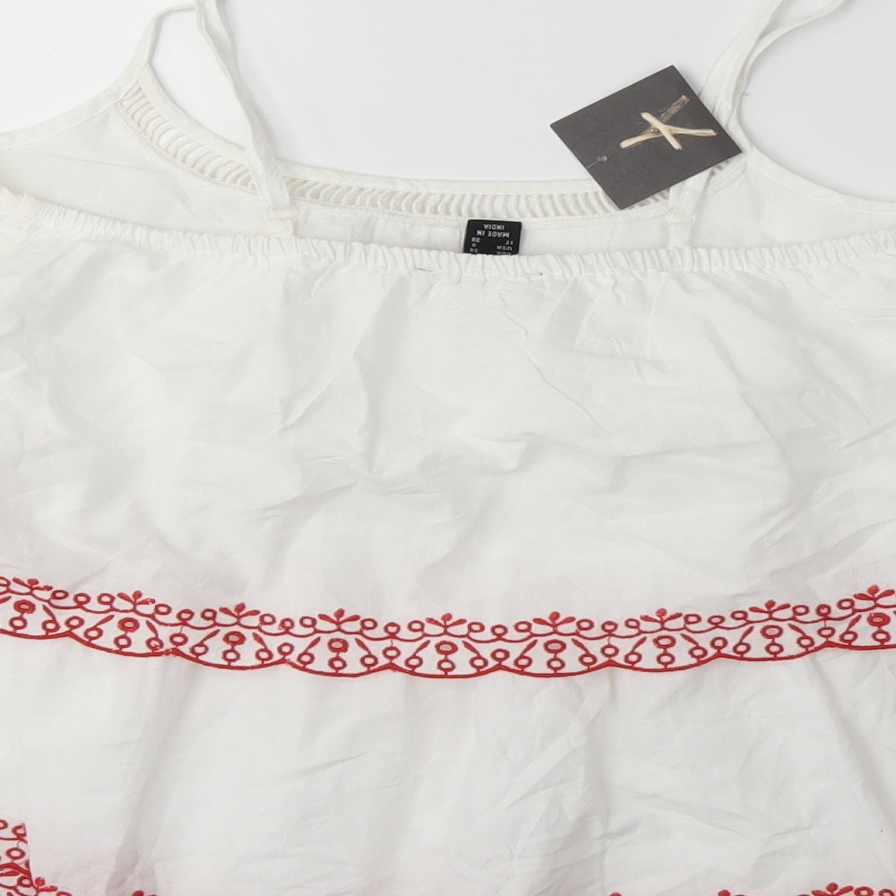 Atmosphere Womens White Basic Blouse Size 6