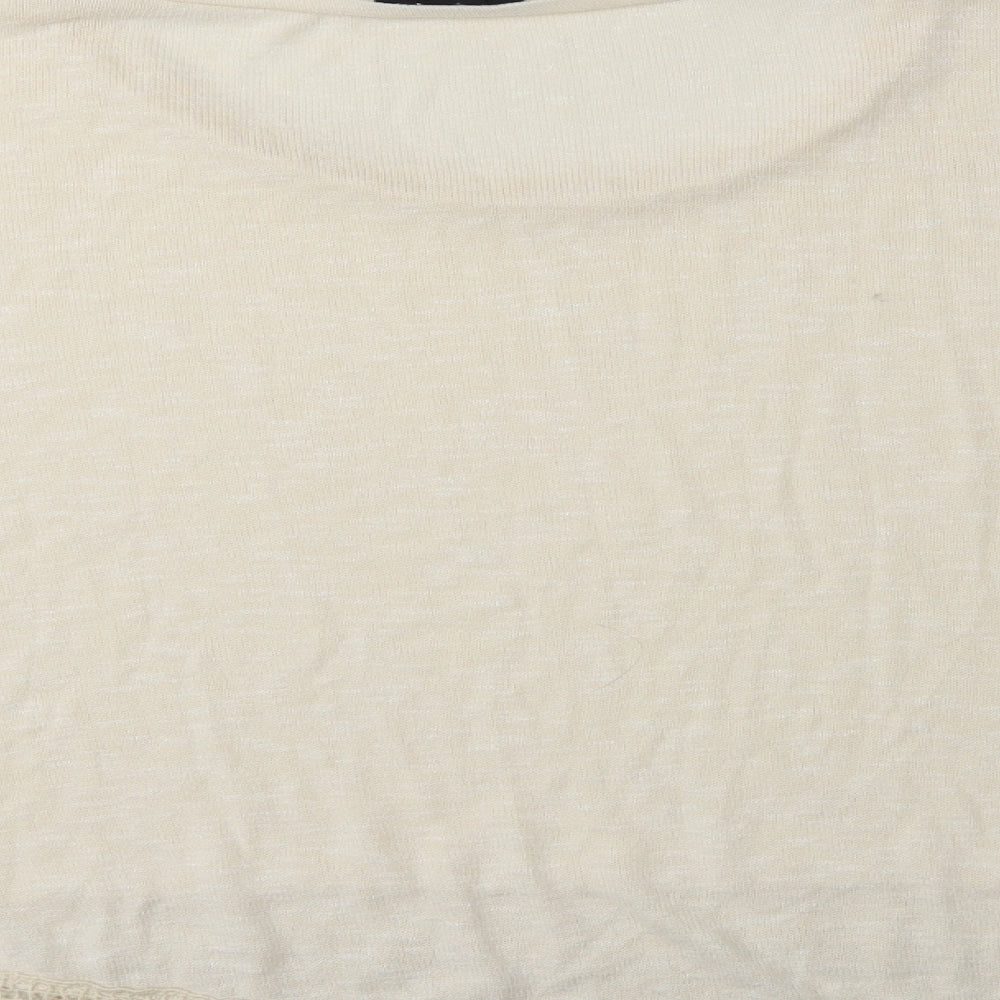 New Look Womens Beige Knit Pullover Jumper Size 16