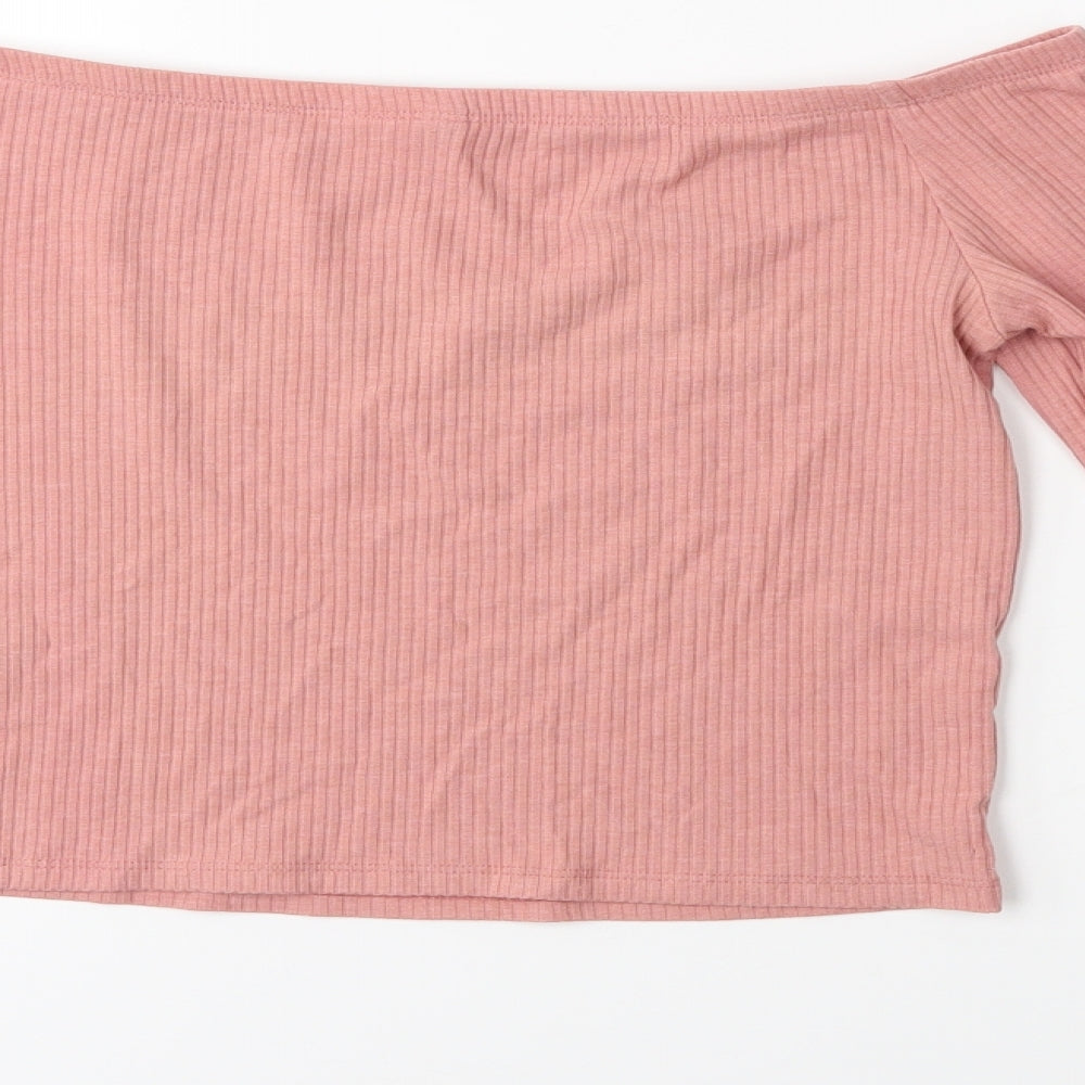 H&M Womens Pink Basic Blouse Size M