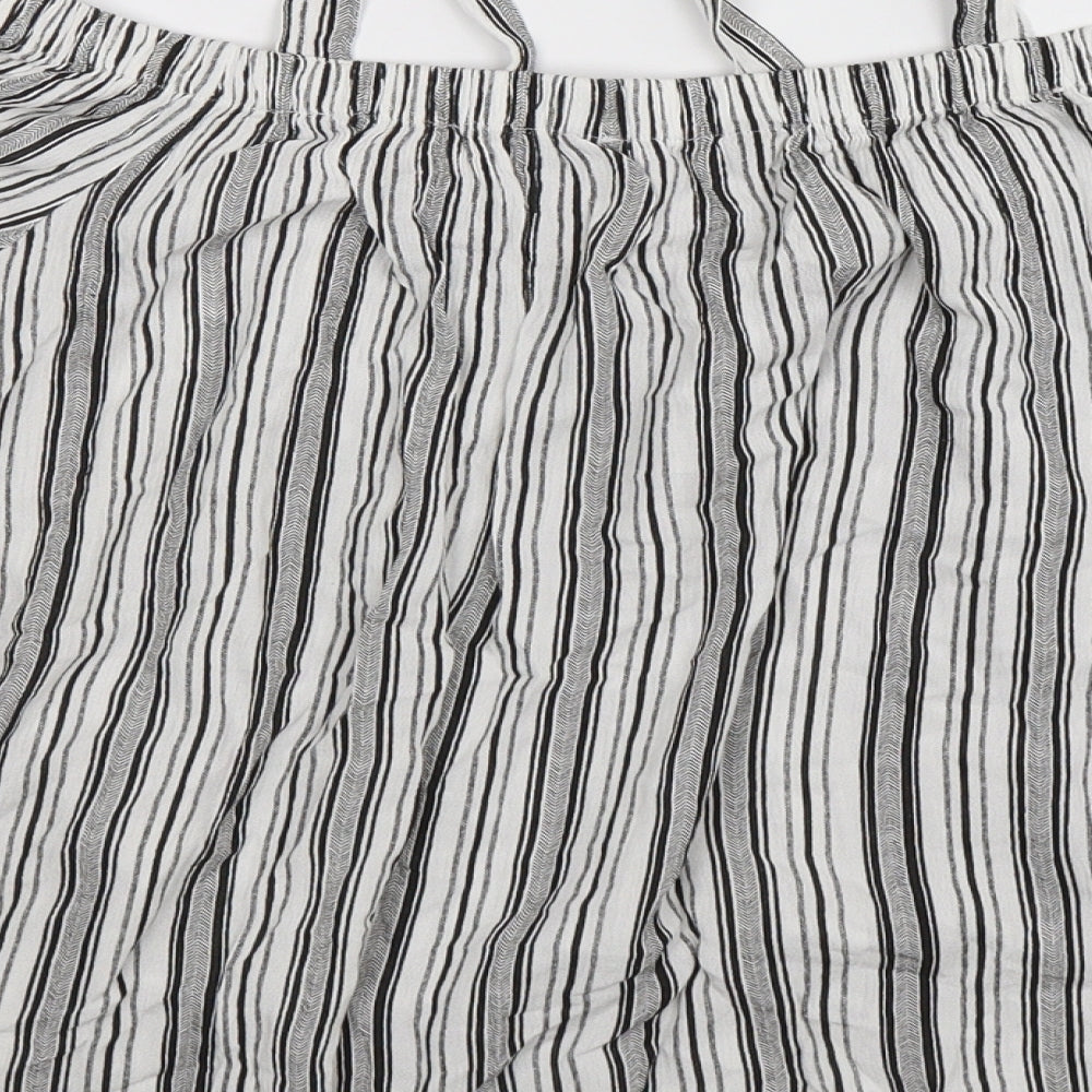 Dorothy Perkins Womens Multicoloured Striped Basic Blouse Size 12