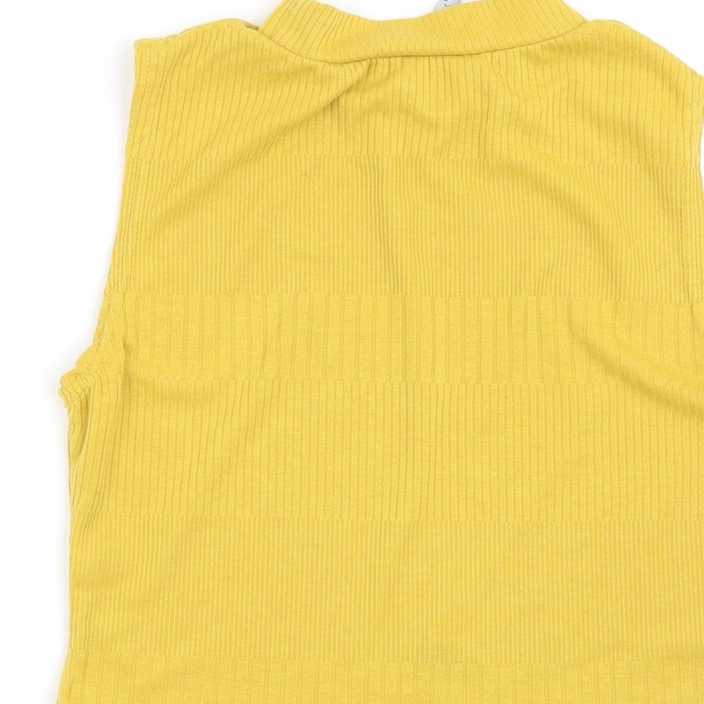 New Look Womens Yellow Basic Blouse Size 10
