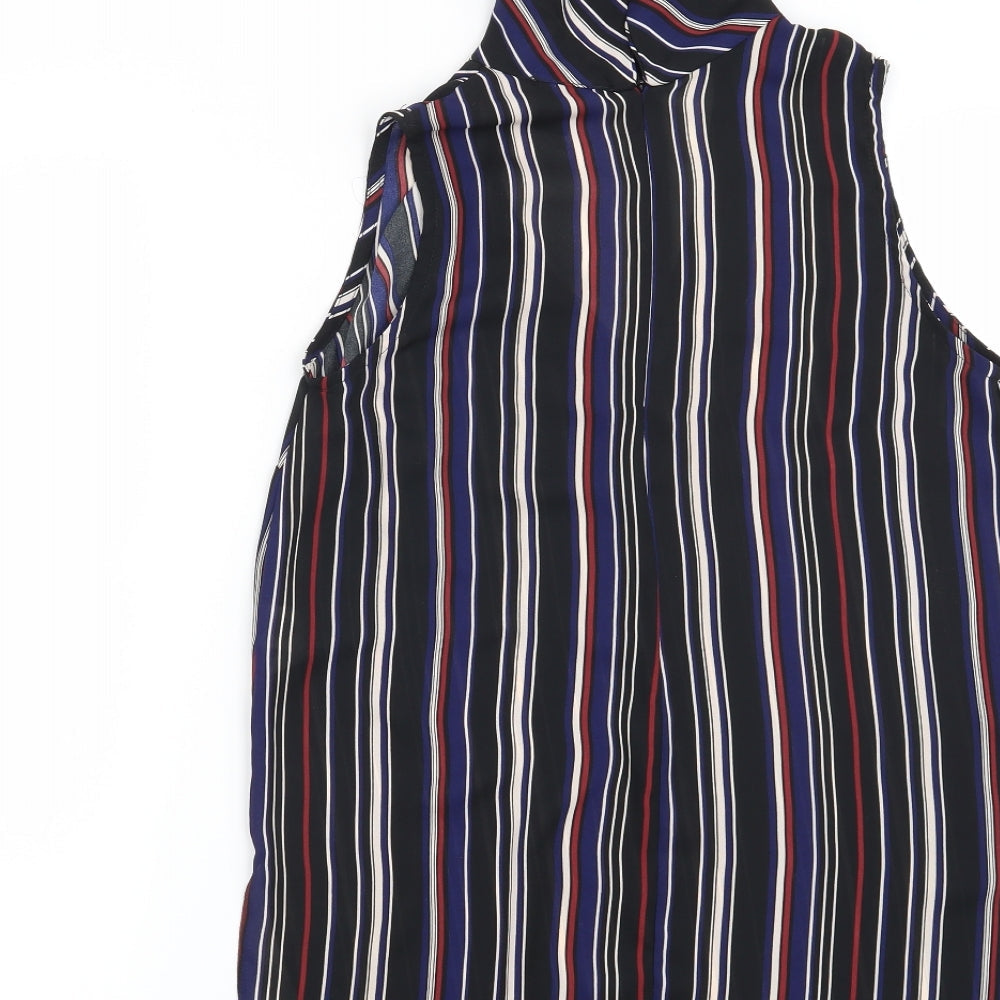 Atmosphere Womens Black Striped Basic Blouse Size 8