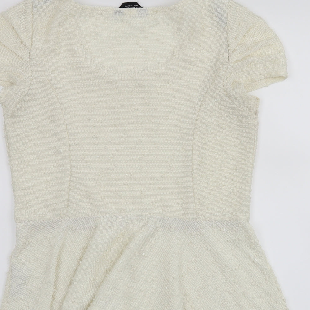 Dorothy Perkins Womens White Basic Blouse Size 14
