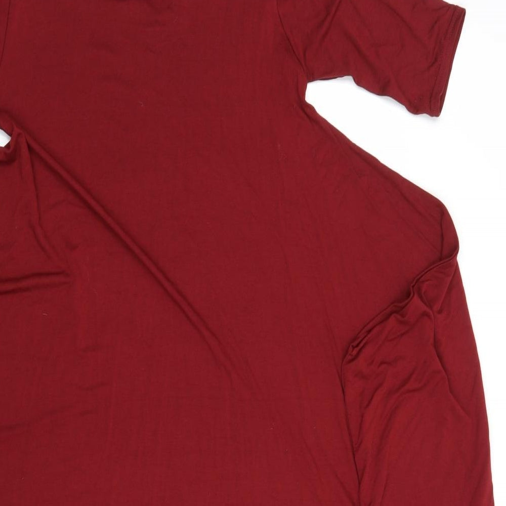 Be Jealous Womens Red Jumpsuit One-Piece