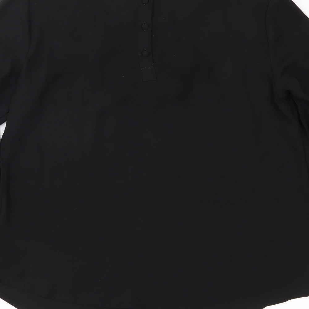 Marks & Spencer Womens Black Basic Blouse Size 8