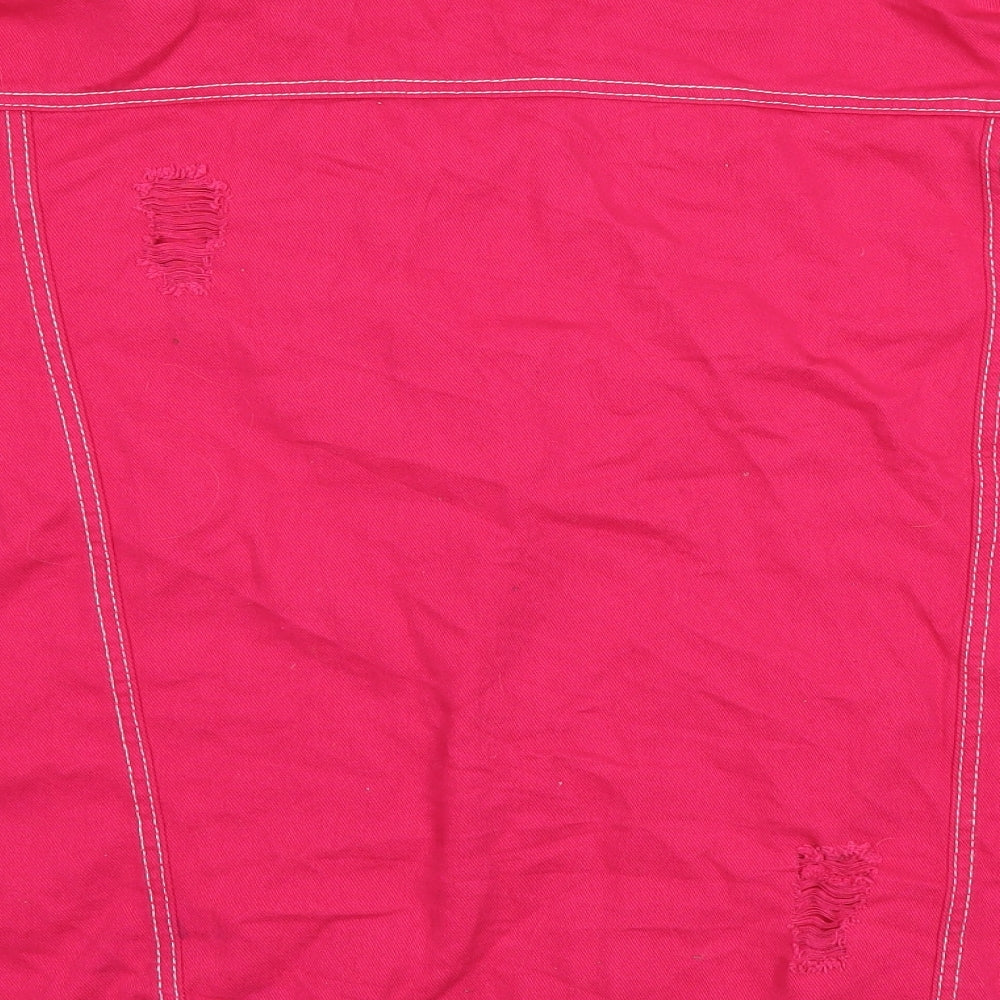 Daisy Street Womens Pink Jacket Size 10 - Distressed