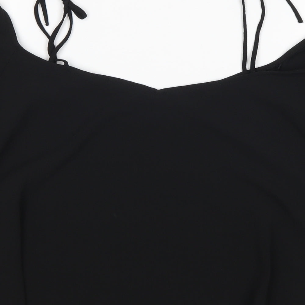 Topshop Womens Black Basic Blouse Size 10