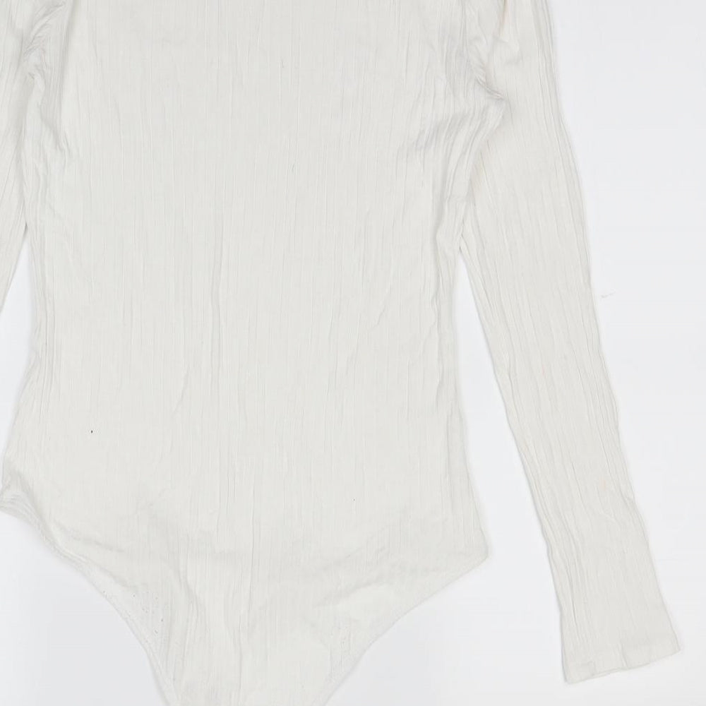 Ambience Womens White Basic T-Shirt Size L