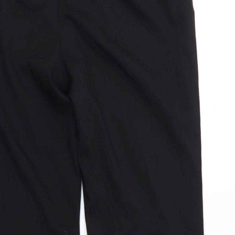 Icona Womens Black Cropped Trousers Size 16 L28.5 in
