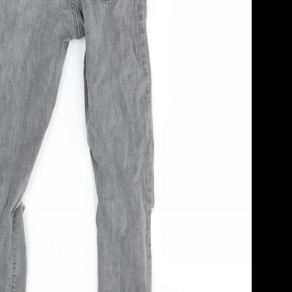 Topshop Womens Grey Skinny Jeans Size 25 in L27 in