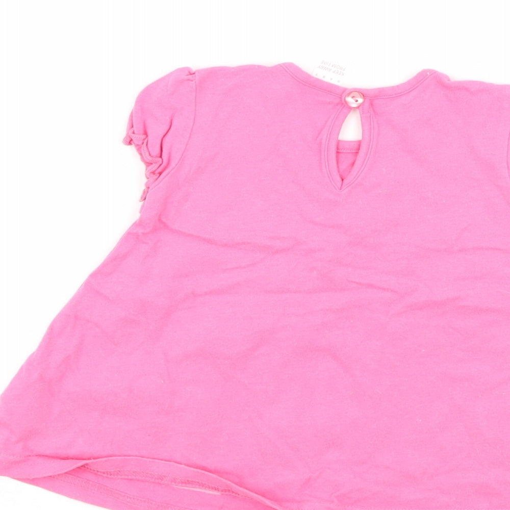 NEXT Girls Pink T-Shirt Dress Size 3-6 Months - cat