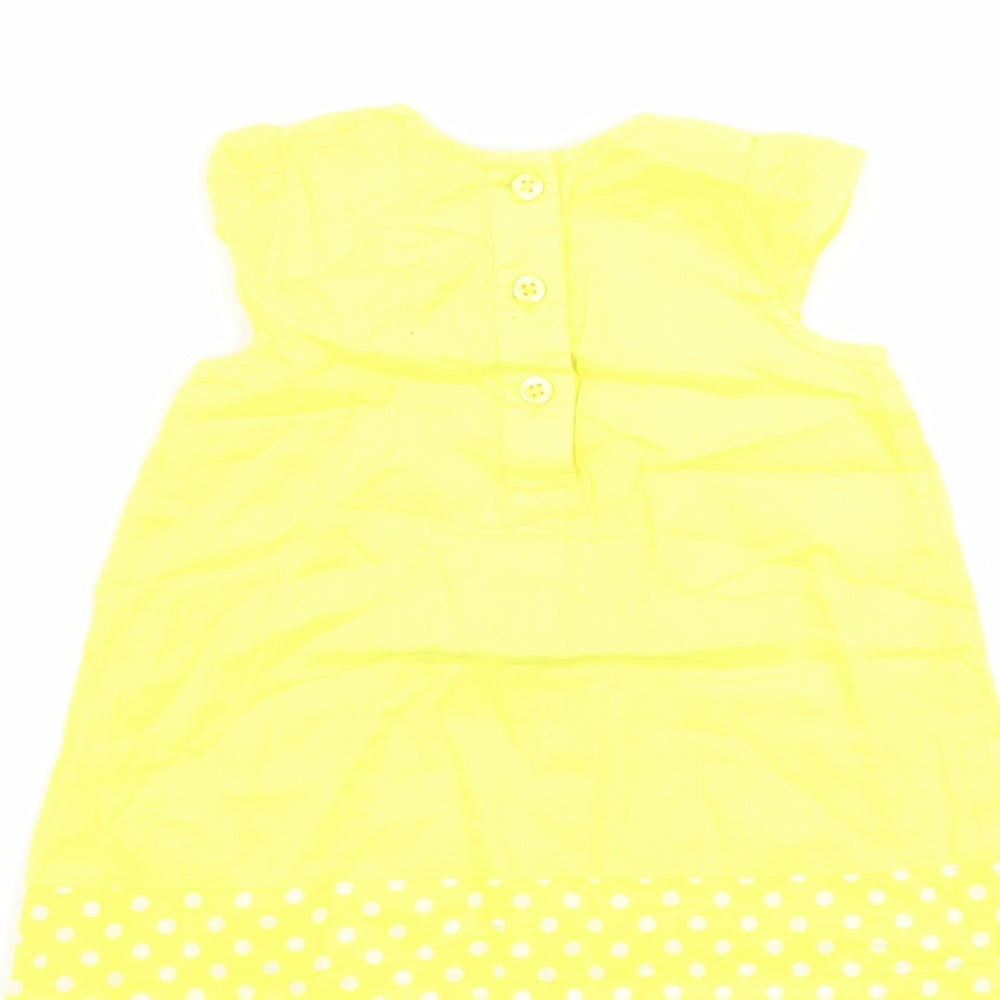 NEXT Girls Yellow Polka Dot A-Line Size 3-6 Months