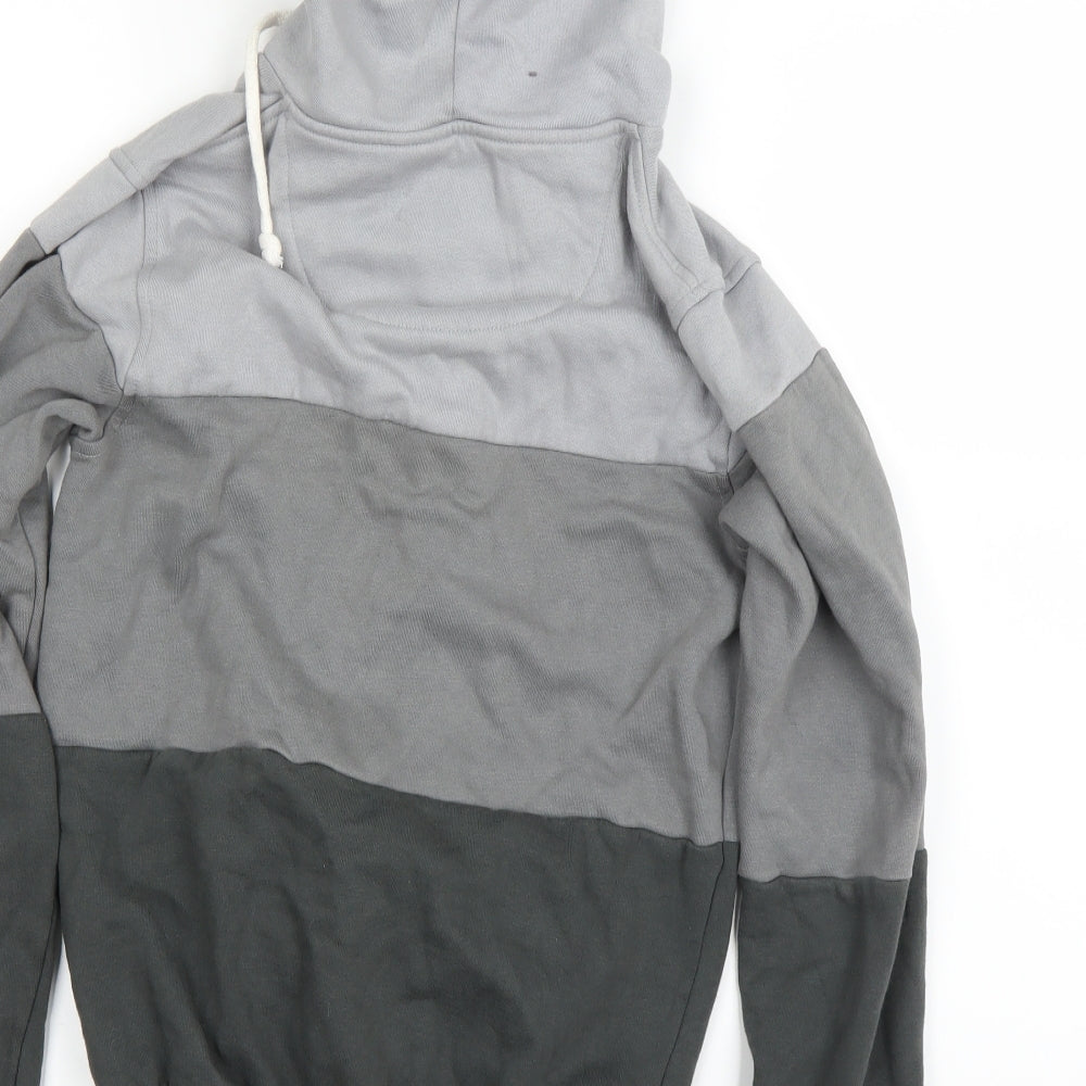 green Mens Grey Pullover Hoodie Size XS