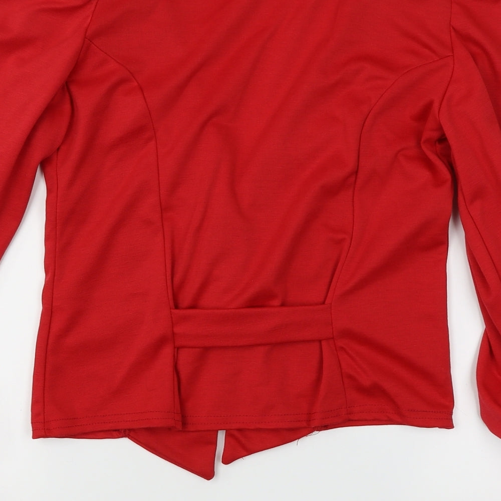 Buzy Womens Red Jacket Blazer Size 10