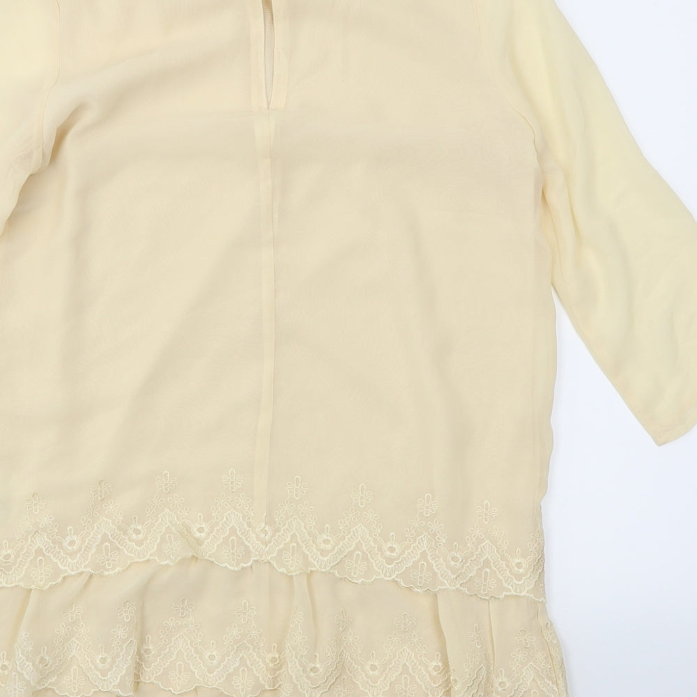 Divided Womens White A-Line Size 6 - Lace Frill