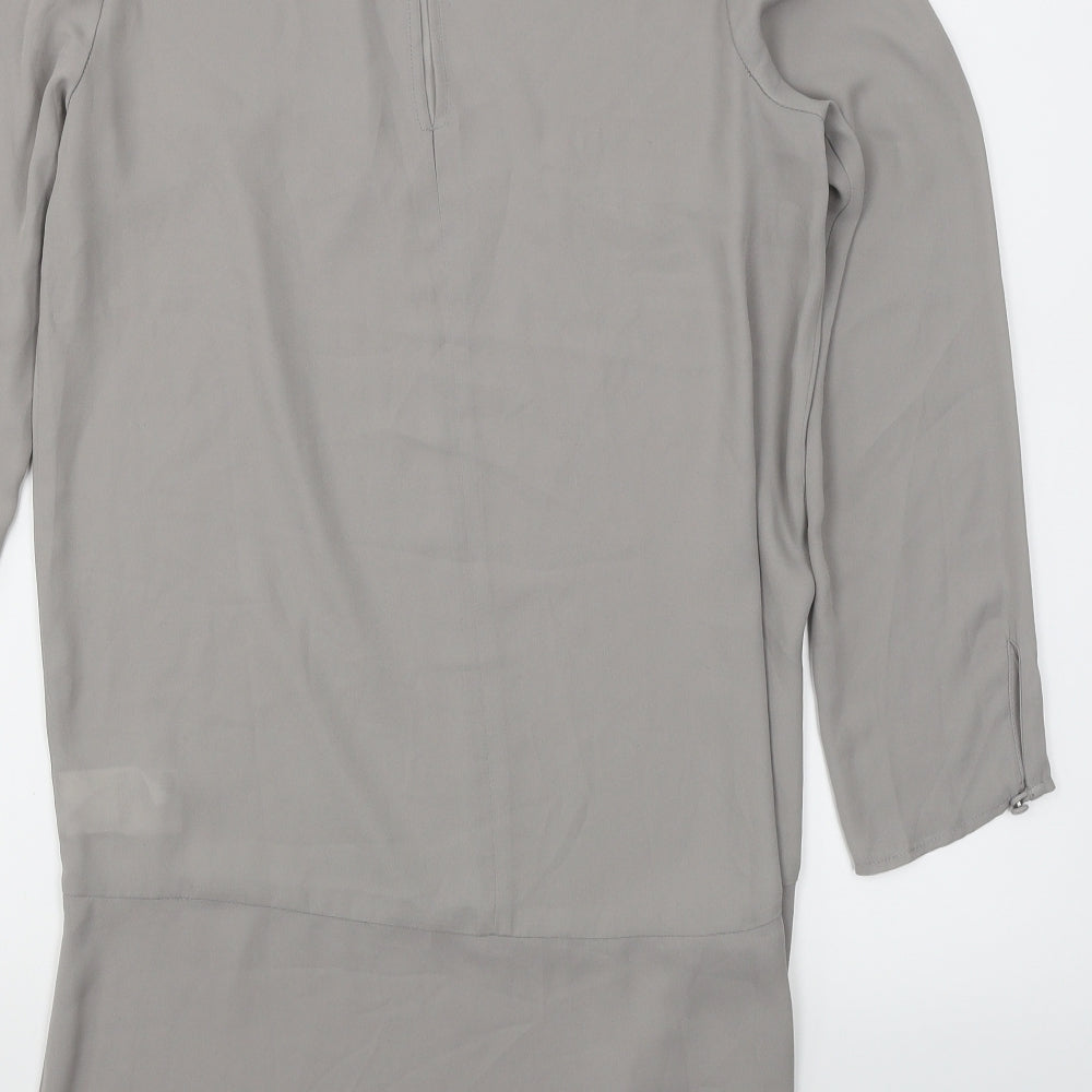 Divided Womens Grey Basic Blouse Size 12 - long Line