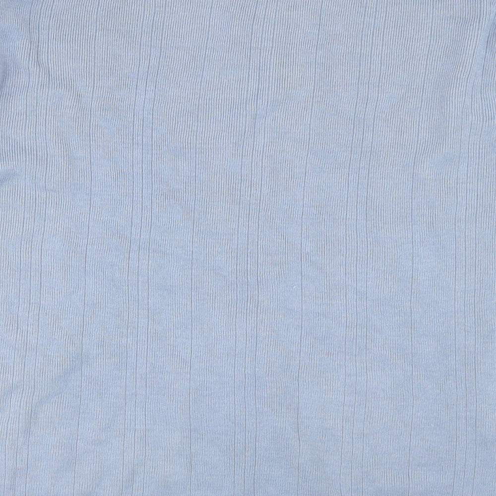 m2m Mens Blue Check Pullover Jumper Size XL
