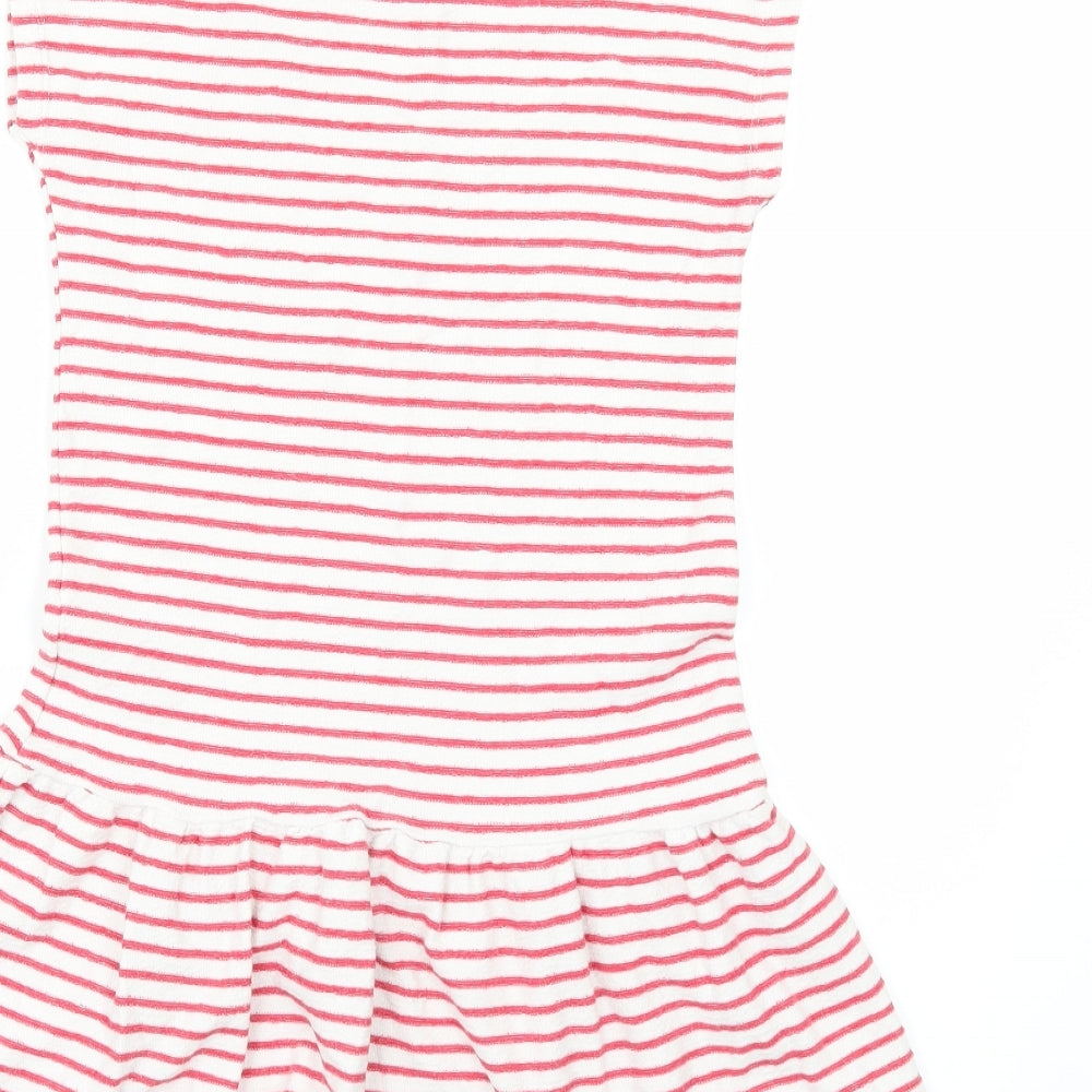 NEXT Girls Ivory Spotted Ramie Fit & Flare Size 10 Years