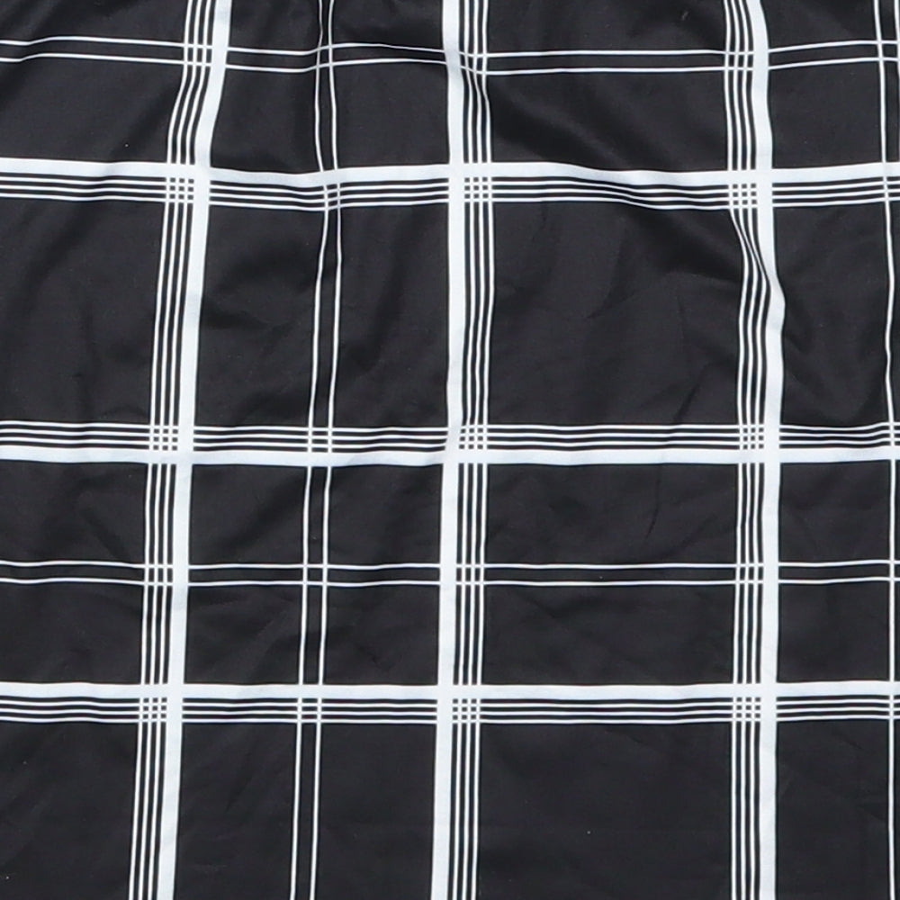 iShein Womens Black Check Maxi Skirt Size M