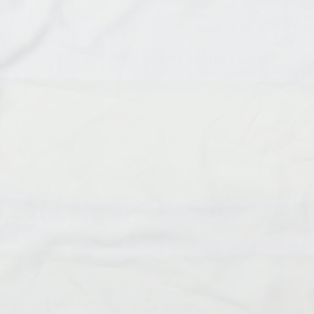Papaya Womens White Geometric Basic T-Shirt Size 12