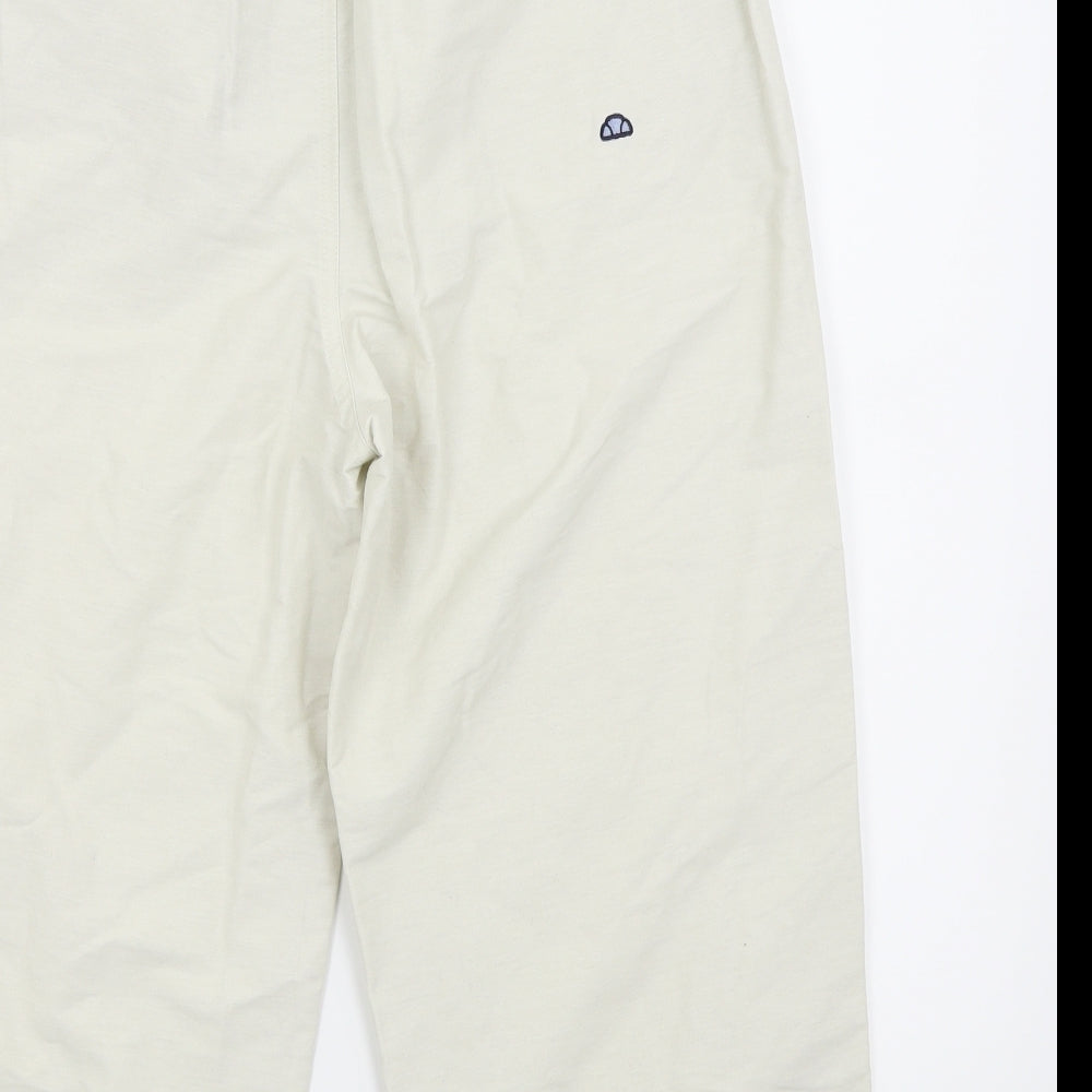 ellesse Womens White Cropped Trousers Size M