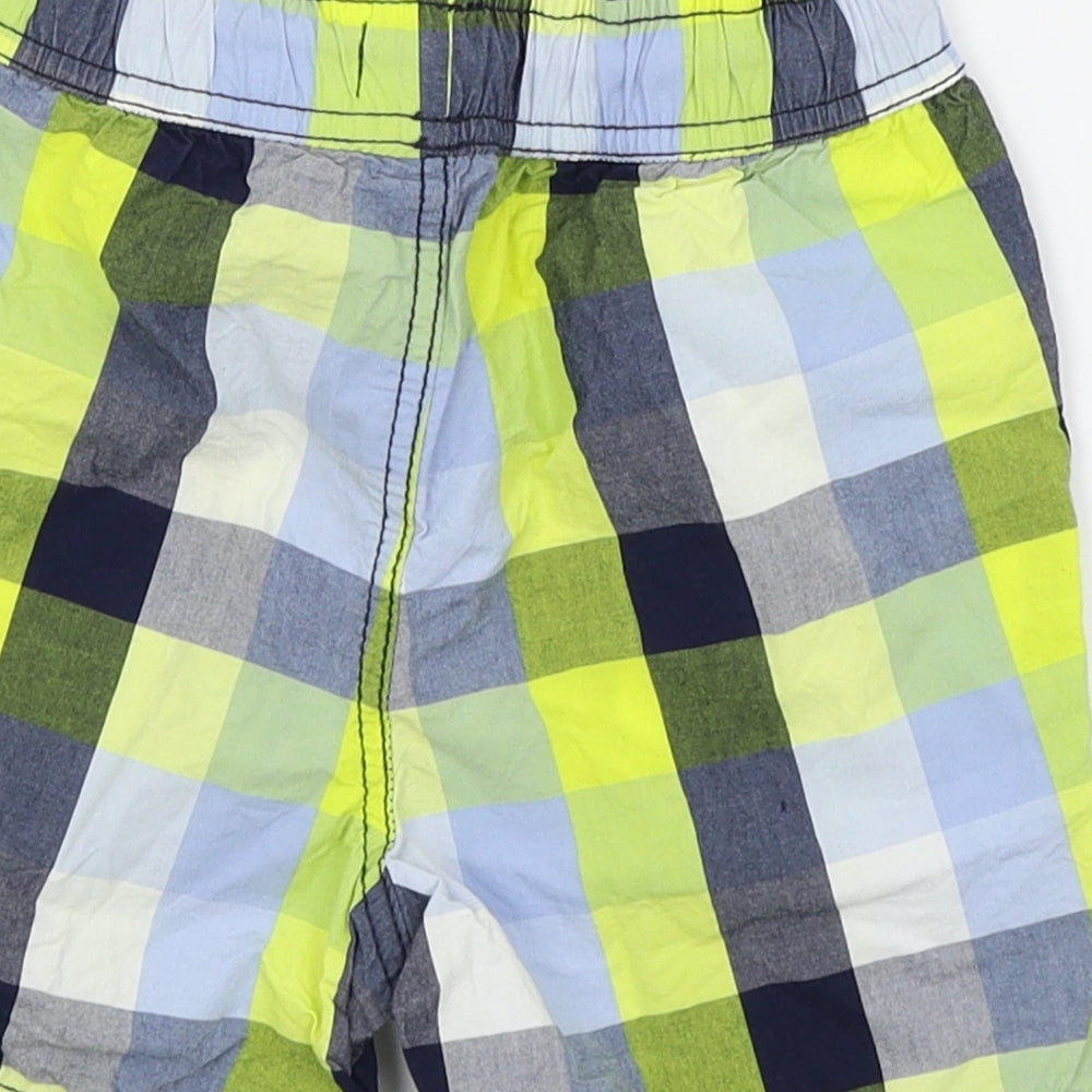 pre worn Boys Multicoloured Check Chino Shorts Size 6 Years