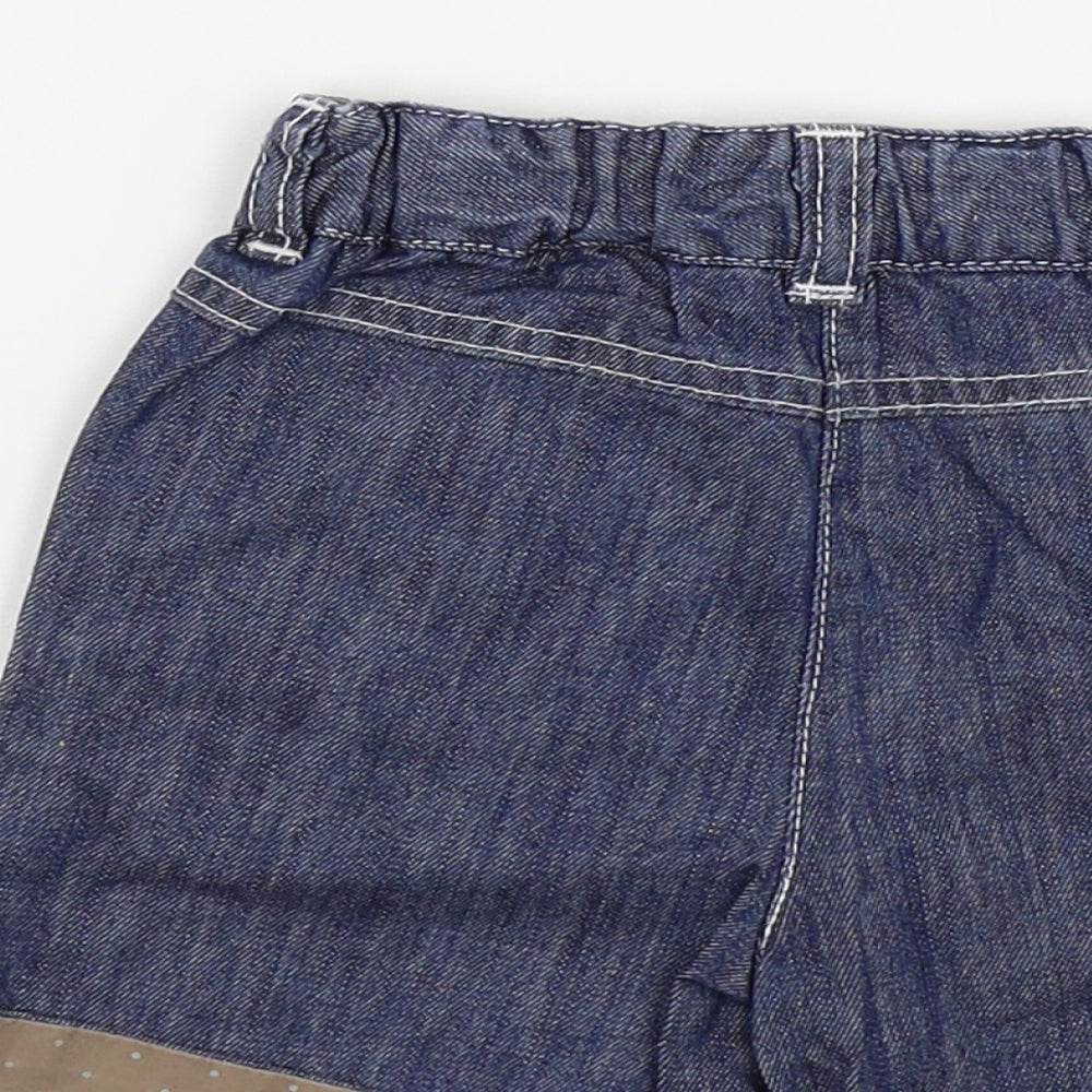 Vertbaudet Girls Blue Capri Trousers Size 18 Months - shorts