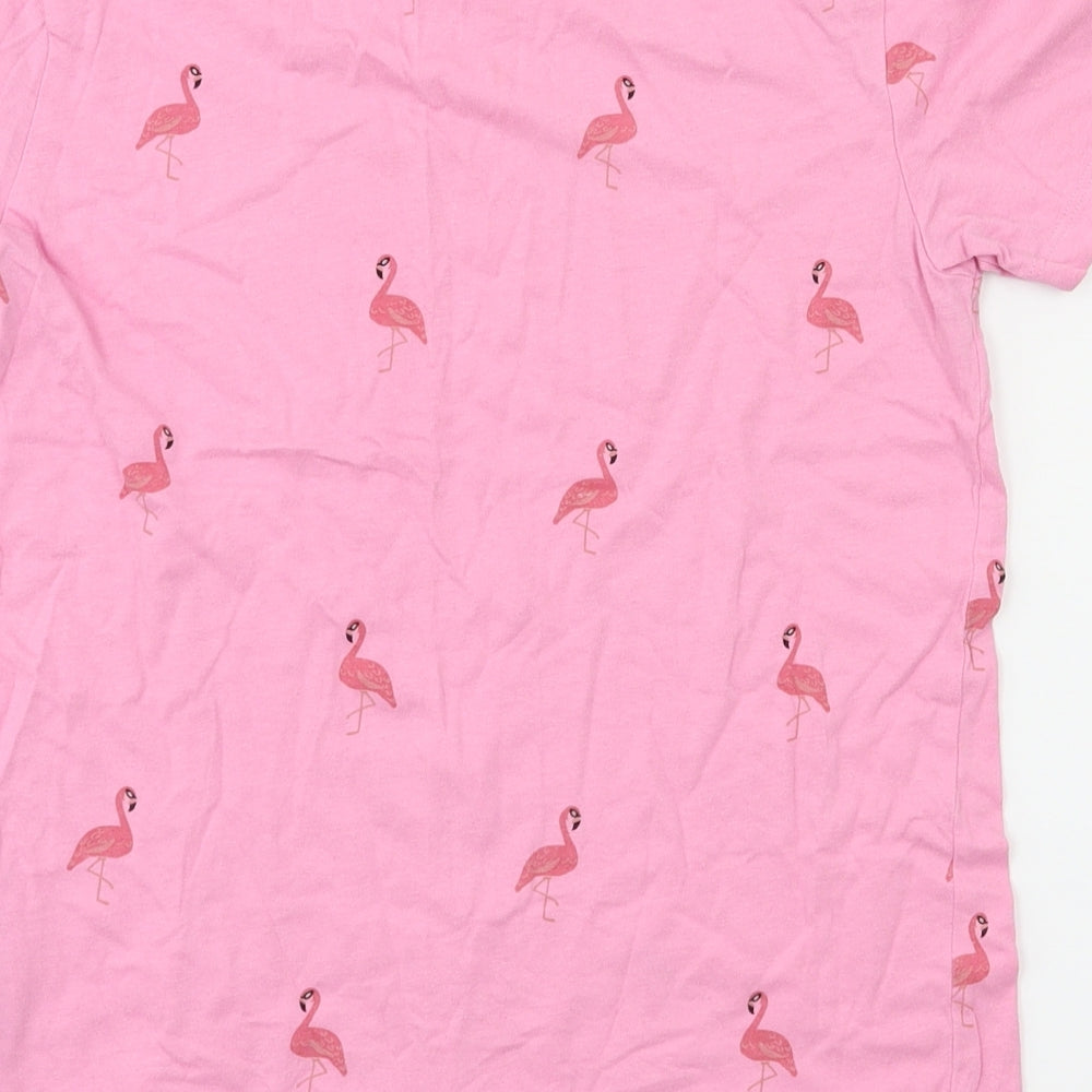 pull bear Girls Pink Animal Print Pullover T-Shirt Size XS